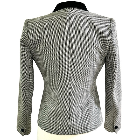 Vintage Women’s Wool Blend Sasson Blazer Jacket with Velvet Collar and trim - Picture 2 of 9